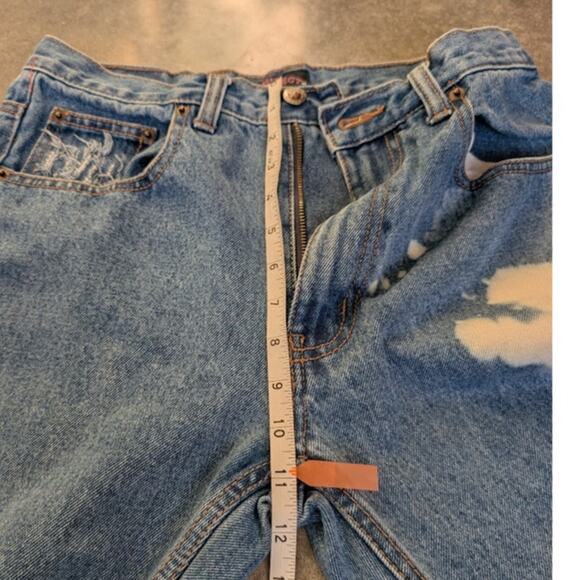 Architect Jean Co High-Rise Distressed Frayed Denim Bleached Women's Size 30 90s - Picture 13 of 15
